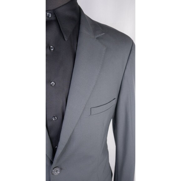 Rock & Republic Blazer 42L Gray Solid Sport Coat Suit Jacket Blazer Wool/Spandex - Picture 4 of 14